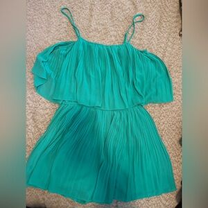fab'rik Turquoise Pleated Dress